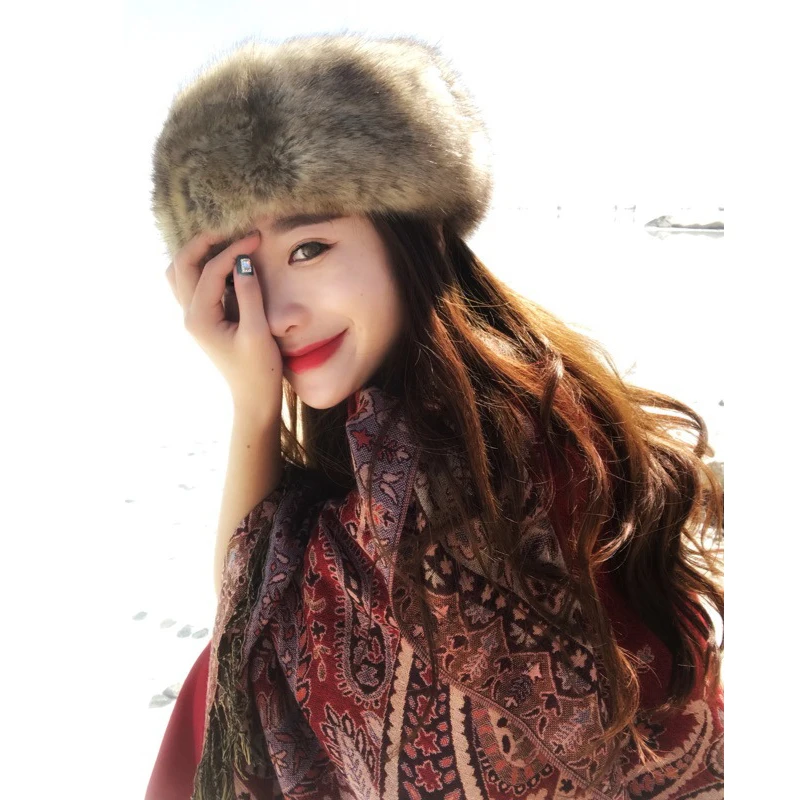 Winter Thick Furry Headband Female Hats Girl 's Lady Women Warm Adult Cover Head Caps Fluffy Faux Fur Outdoor Earwarmer Ski Hats
Winter Thick Furry Headband Female Hats Girl 's Lady Women Warm Adult Cover Head Caps Fluffy Faux Fur Outdoor Earwarmer Ski Hats