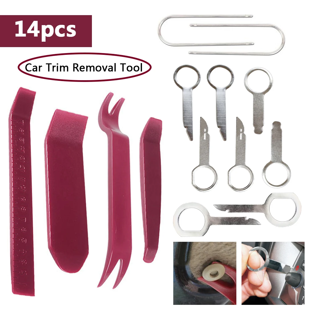 Car Repair Tool Kit14pcs Hard Plastic Auto Car Radio Panel Interior Door Clip Panel Trim Dashboard Removal Opening Tool Set DIY
Car Repair Tool Kit14pcs Hard Plastic Auto Car Radio Panel Interior Door Clip Panel Trim Dashboard Removal Opening Tool Set DIY