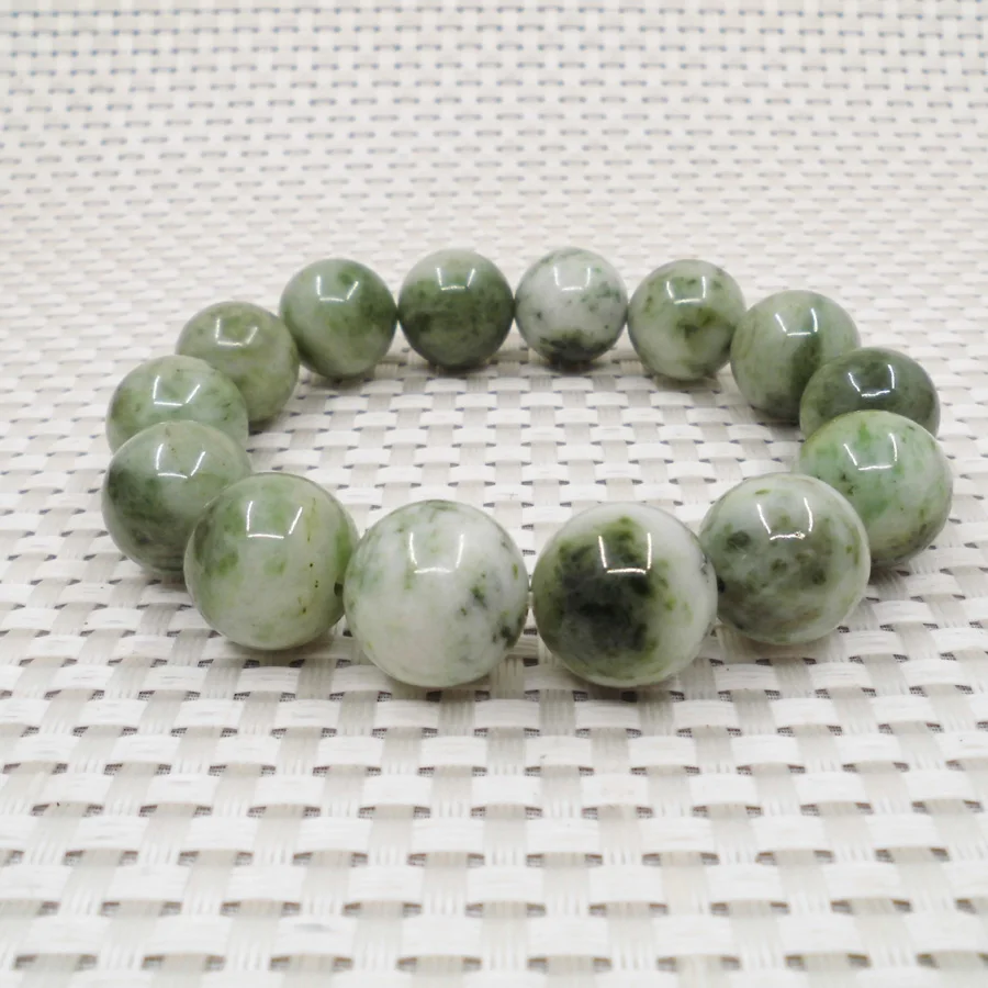 Free shipping Natural rock bracelet alone Green and white jadestone hand string of 16 mm round bead jewelry for men and women
Free shipping Natural rock bracelet alone Green and white jadestone hand string of 16 mm round bead jewelry for men and women