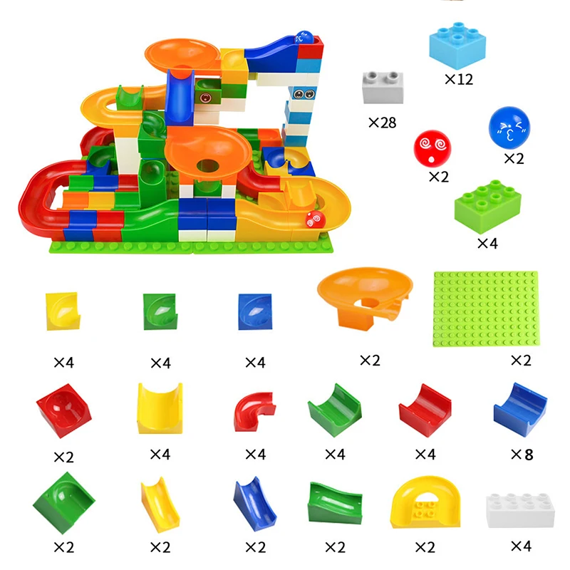 104PCS Construction Marble Race Run Building Blocks Toy Compatible with Big Size Blocks Kids Educational Toys for Children
104PCS Construction Marble Race Run Building Blocks Toy Compatible with Big Size Blocks Kids Educational Toys for Children