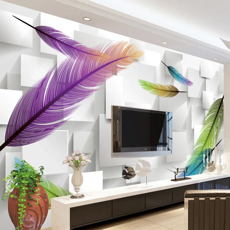Fashion Feather Simple 3D Background Wall Mural Modern Living Room Restaurant Study Interior Decor Wallpaper Papel De Parede 3D
Fashion Feather Simple 3D Background Wall Mural Modern Living Room Restaurant Study Interior Decor Wallpaper Papel De Parede 3D