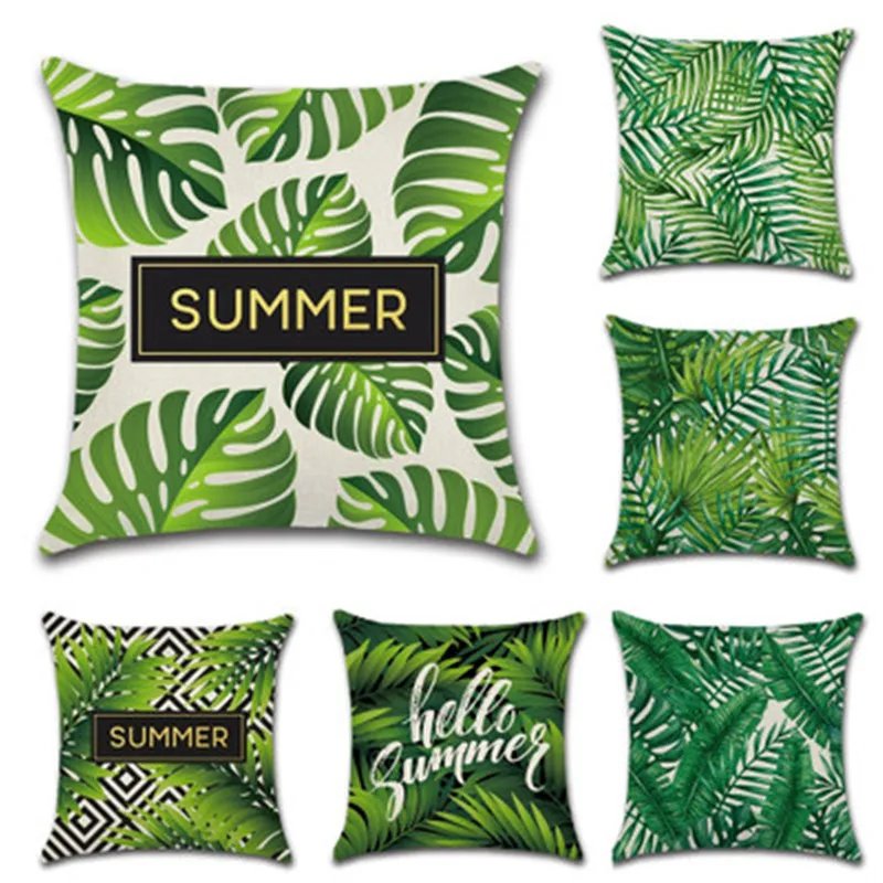 SBB new Green tropical plant Forest series llinen fresh Cushion Cover Printed Throw Pillows Cases Home Sofa seat car Decor 45cm
SBB new Green tropical plant Forest series llinen fresh Cushion Cover Printed Throw Pillows Cases Home Sofa seat car Decor 45cm
