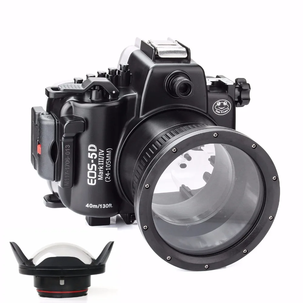SeaFrogs 5D4 5D IV 40M 130ft Diving Waterproof Housing Case for Canon 5D III IV 5D3 5D4+Seafrogs WA-1 Fisheye Wide angle lens
SeaFrogs 5D4 5D IV 40M 130ft Diving Waterproof Housing Case for Canon 5D III IV 5D3 5D4+Seafrogs WA-1 Fisheye Wide angle lens