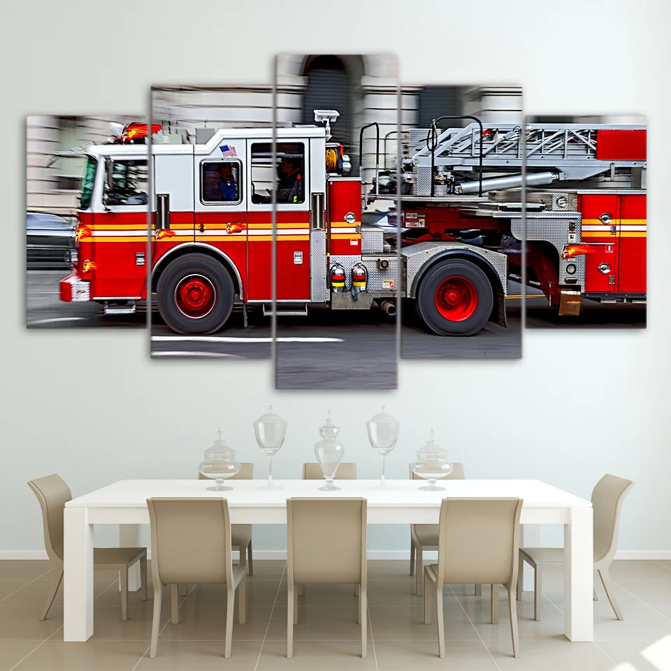 Canvas Poster Modern HD Printed Car Pictures Wall Art Framework 5 Pieces Fire Engine Painting For Living Room Home Decor
Canvas Poster Modern HD Printed Car Pictures Wall Art Framework 5 Pieces Fire Engine Painting For Living Room Home Decor