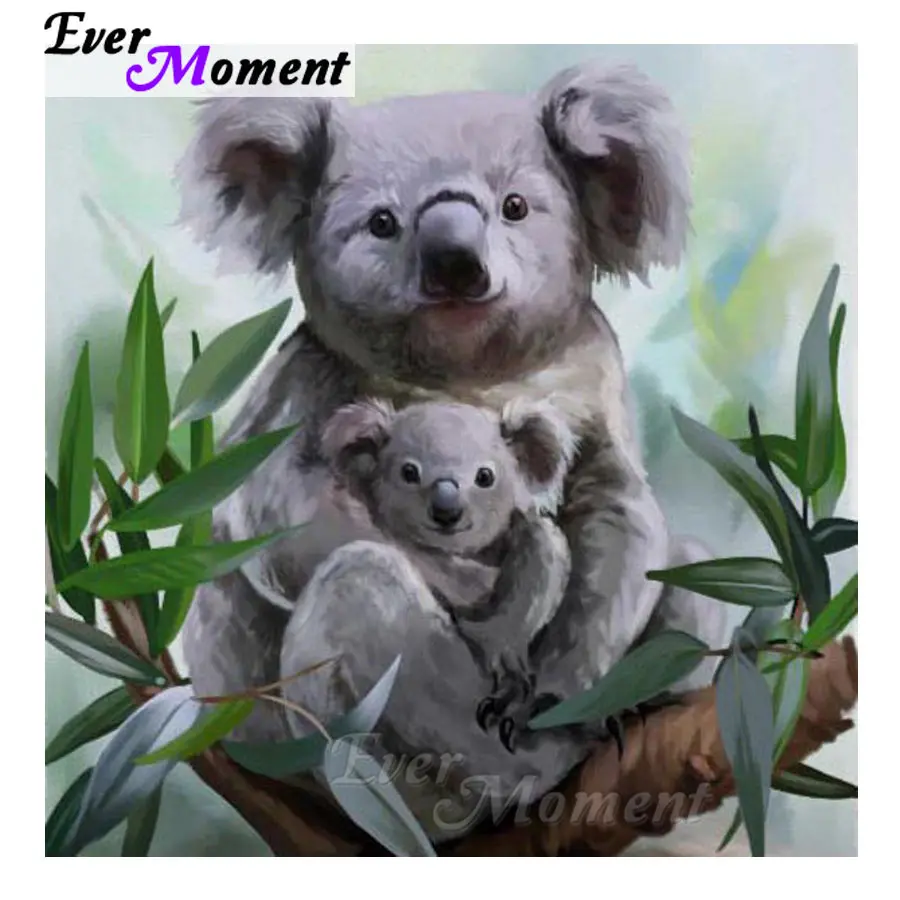 

Ever Moment Diamond Painting Bear Animal Cross Stitch 5D DIY Full Square Drill Diamond Embroidery Mosaic Gift ASF1306