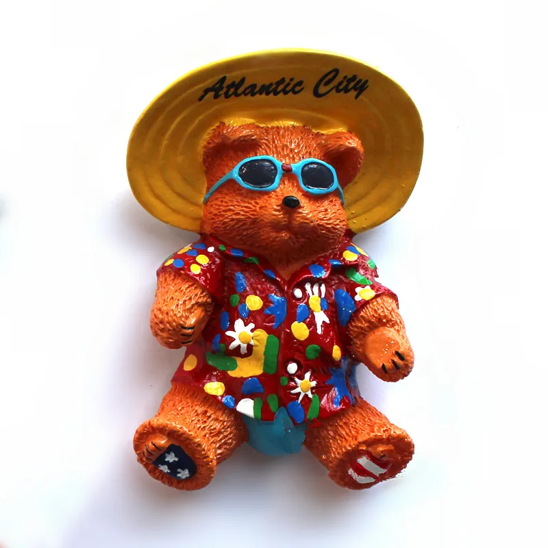 Hot Sale Handmade Painted Lovely Beach Bear 3D Fridge Magnets Tourism Souvenirs Refrigerator Magnetic Stickers Home Decortion
Hot Sale Handmade Painted Lovely Beach Bear 3D Fridge Magnets Tourism Souvenirs Refrigerator Magnetic Stickers Home Decortion