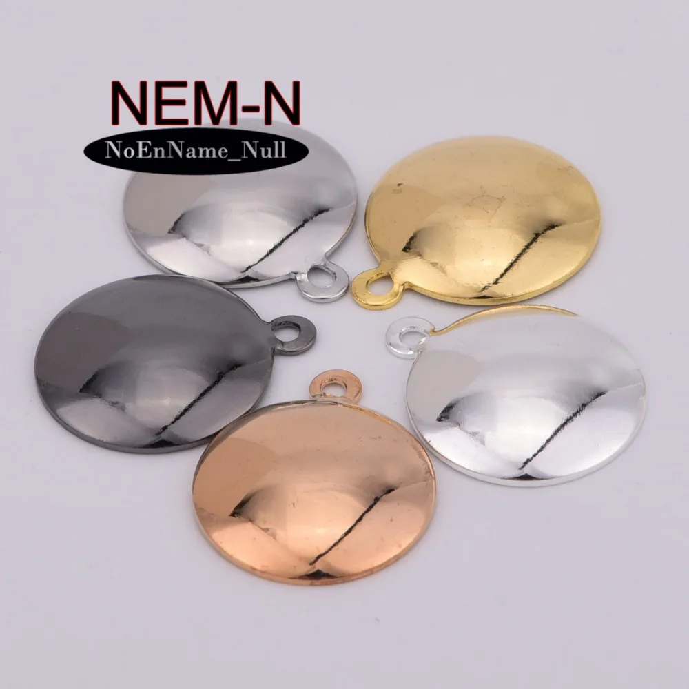 16mm 10pcs Charms Pan Concave circular hanging piece Plate gasket Making pendant fit Vintage DIY necklace orecchini | Украшения и