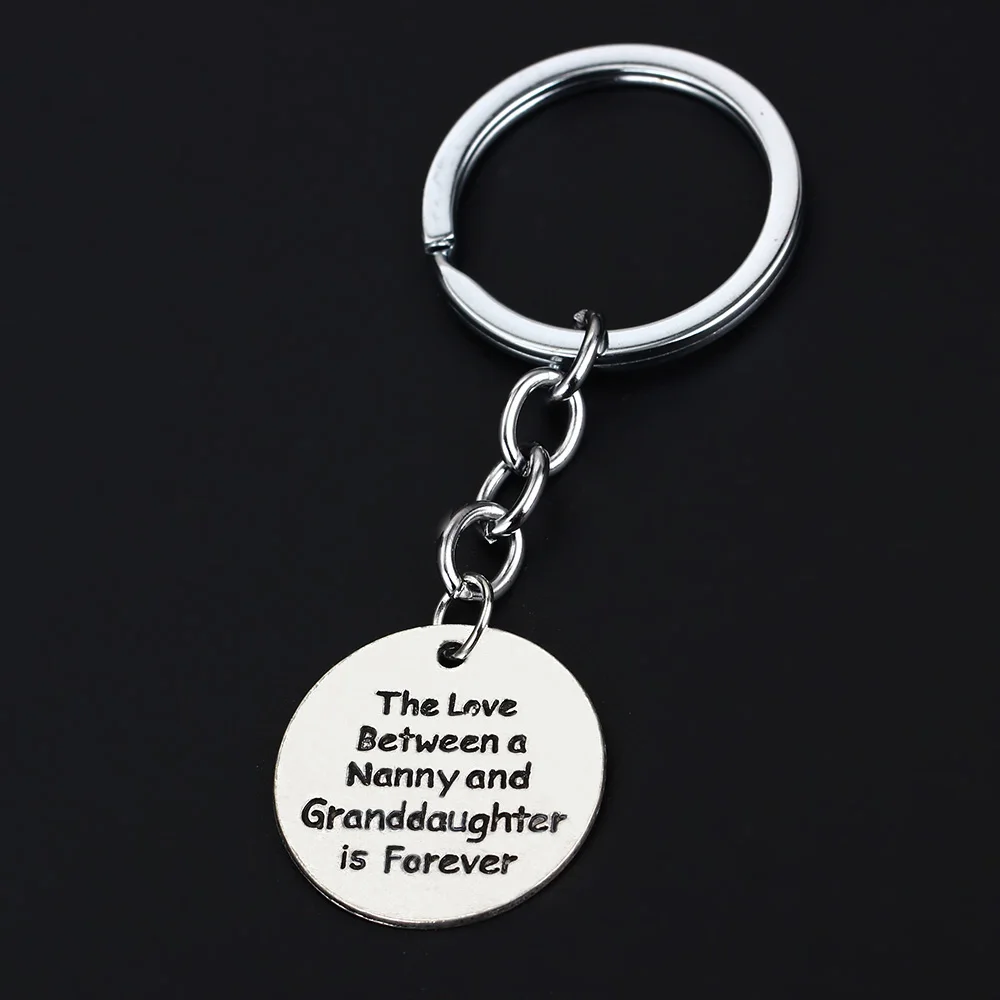 Bespmosp New Arrival Letter Love Between Nanny And Granddaughter Forever Keychains Lover Silver Plated Pendant Round Keyring Hot
Bespmosp New Arrival Letter Love Between Nanny And Granddaughter Forever Keychains Lover Silver Plated Pendant Round Keyring Hot