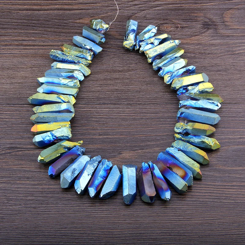 Green Blue Rainbow Titanium Natural Crystal Quartz Top Drilled Point Beads Stick Chips Charm Pendant For Jewelry Making Necklace
Green Blue Rainbow Titanium Natural Crystal Quartz Top Drilled Point Beads Stick Chips Charm Pendant For Jewelry Making Necklace