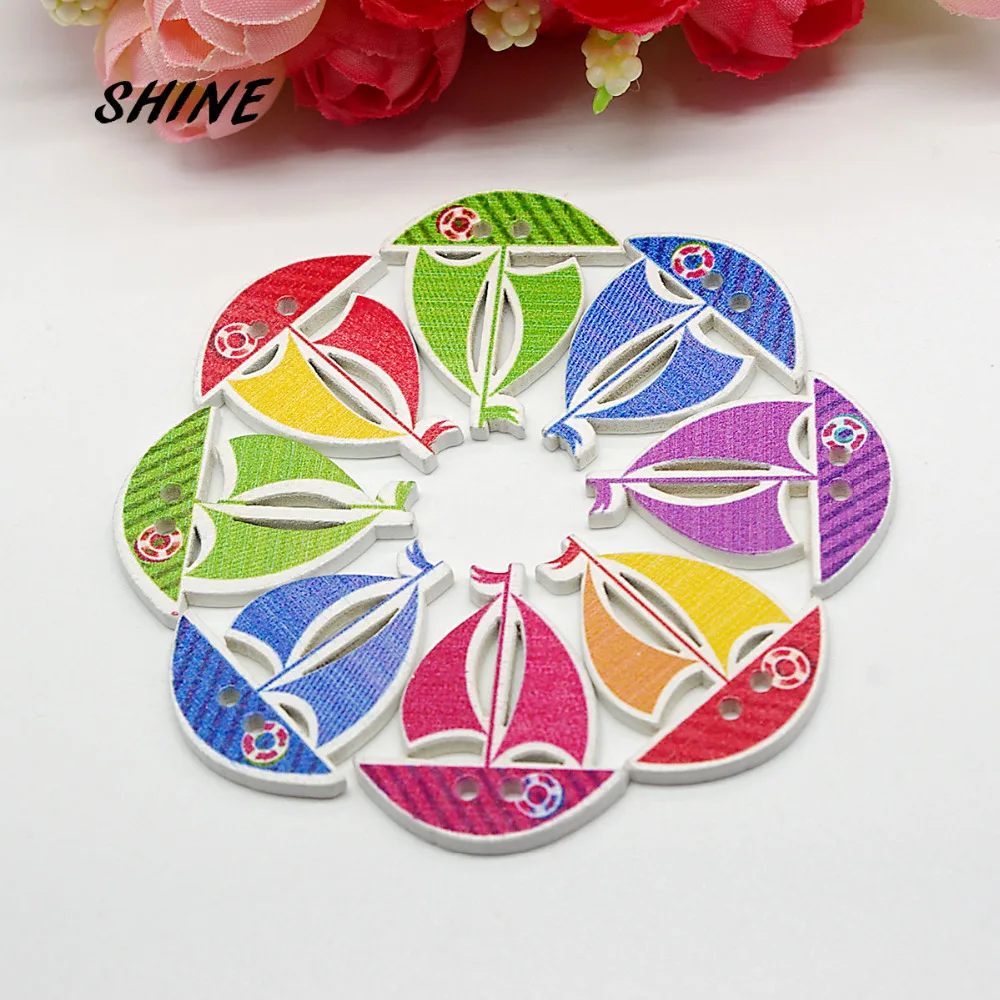 Wooden Sewing Buttons Scrapbooking Boat Colorful Mixed Two Holes Cartoon 30 x 25mm 24PCs Costura Botones Decorate bottoni botoes
Wooden Sewing Buttons Scrapbooking Boat Colorful Mixed Two Holes Cartoon 30 x 25mm 24PCs Costura Botones Decorate bottoni botoes