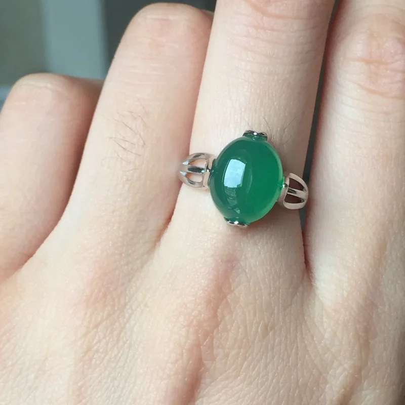KJJEAXCMY Fine jewelry 925 Sterling Silver with natural green chalcedony Ladies Ring alive
KJJEAXCMY Fine jewelry 925 Sterling Silver with natural green chalcedony Ladies Ring alive