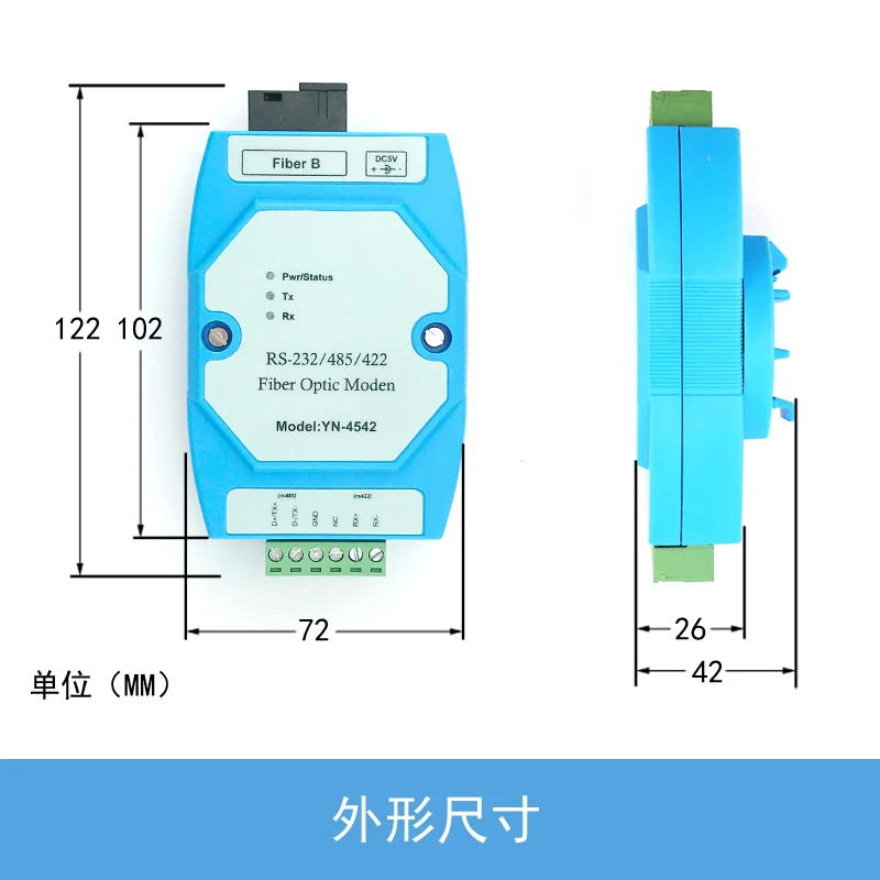 YN-4542 RS485 Optical Cat Optical Terminals Industrial Control 485-turn Optical Fiber Transceiver 485 Data Optical Terminals
YN-4542 RS485 Optical Cat Optical Terminals Industrial Control 485-turn Optical Fiber Transceiver 485 Data Optical Terminals