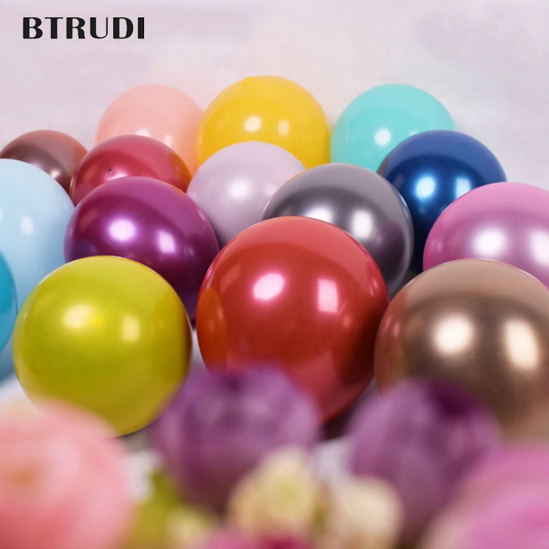 BTRUDI 12-inch pearl-metal balloon 25set(50pcs) pearl-ball party is decorated with floating latex double helium-filled balloons
BTRUDI 12-inch pearl-metal balloon 25set(50pcs) pearl-ball party is decorated with floating latex double helium-filled balloons