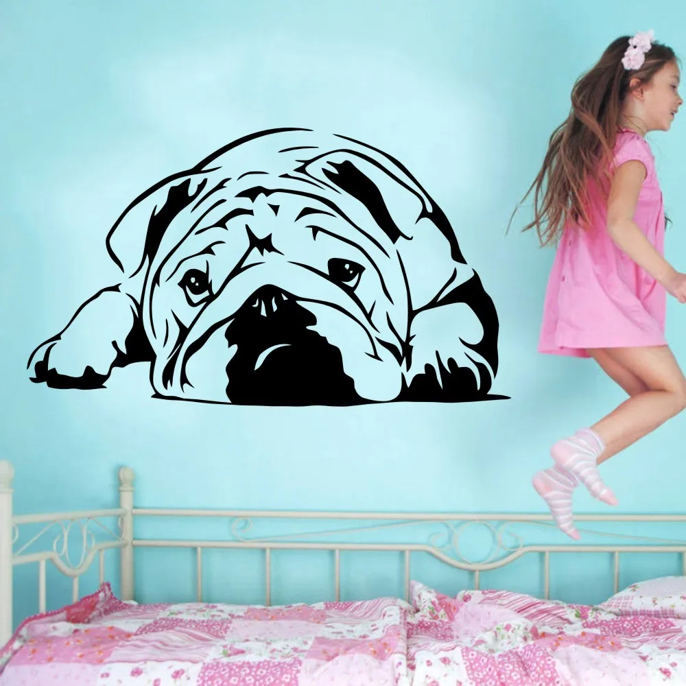 Free shipping latest lovely English bulldog vinyl wall stickers green animal decal stickers home decor mural art F-61
Free shipping latest lovely English bulldog vinyl wall stickers green animal decal stickers home decor mural art F-61