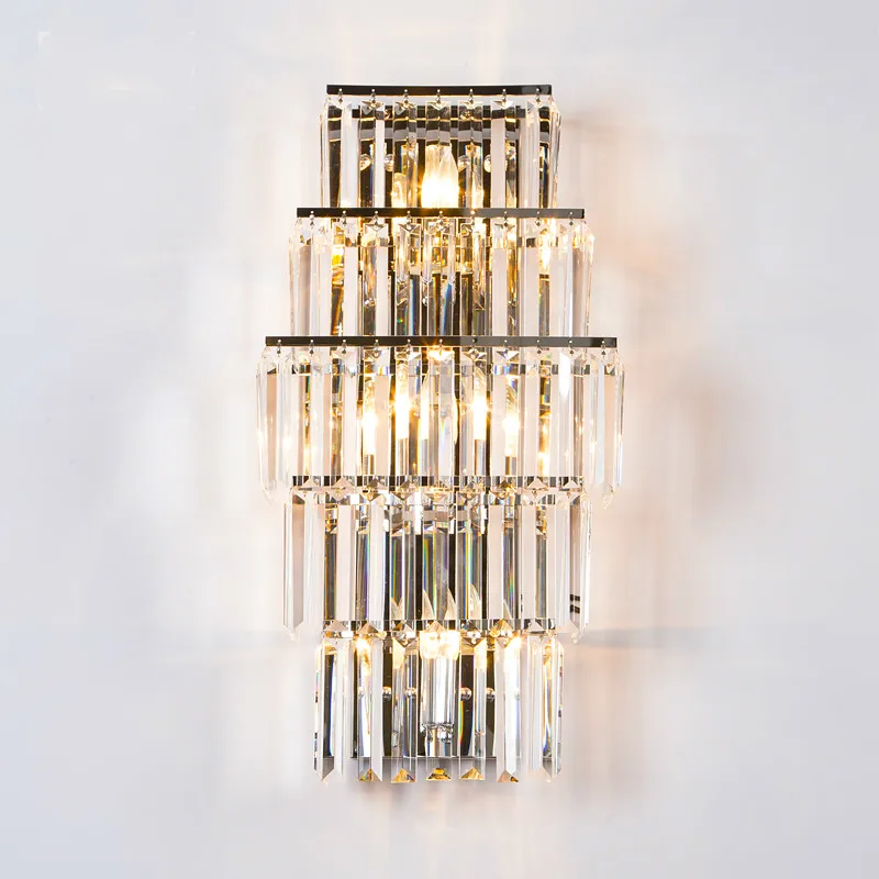 Фото Настенное Хрустальное бра для отеля настенный светильник гостиной светодиодные