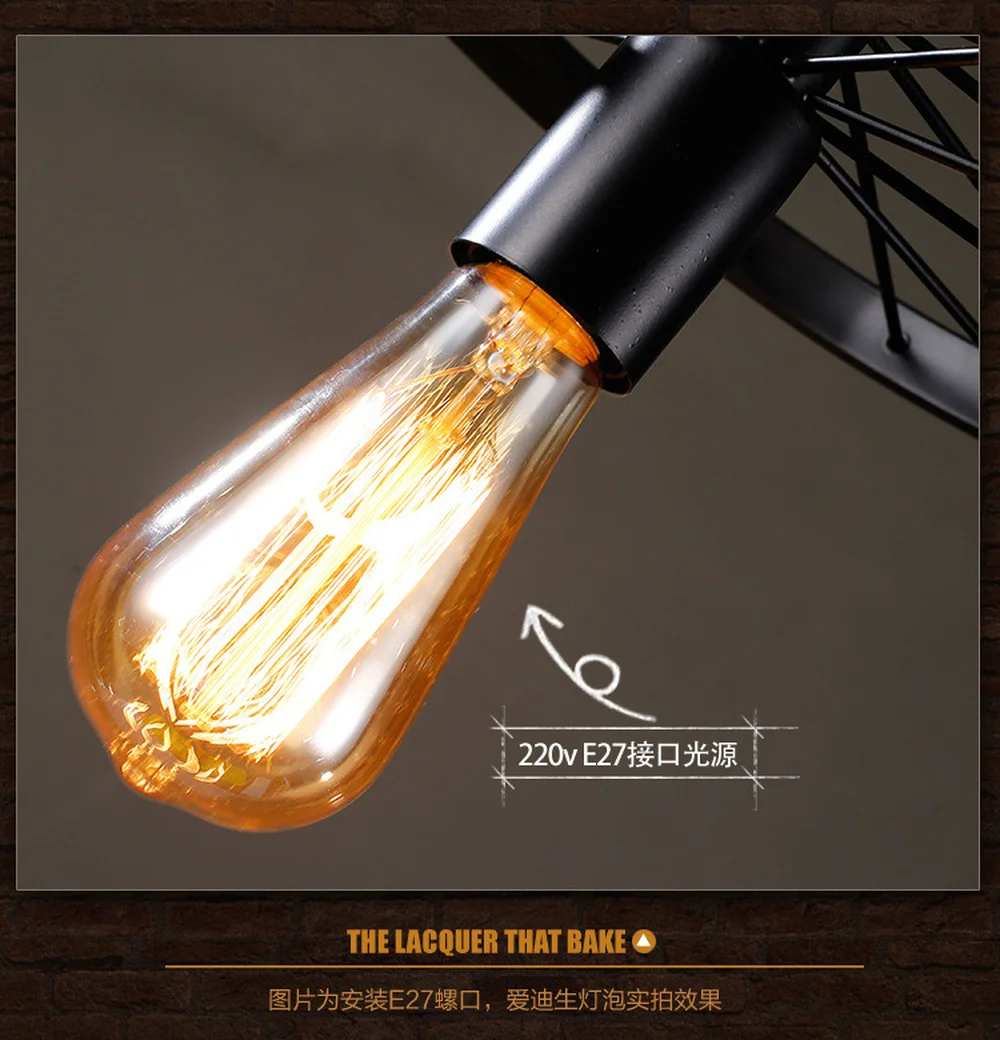 American country creative personality industrial chandelier restaurant clothing store wrought iron wheel chandelier LL03151013
American country creative personality industrial chandelier restaurant clothing store wrought iron wheel chandelier LL03151013