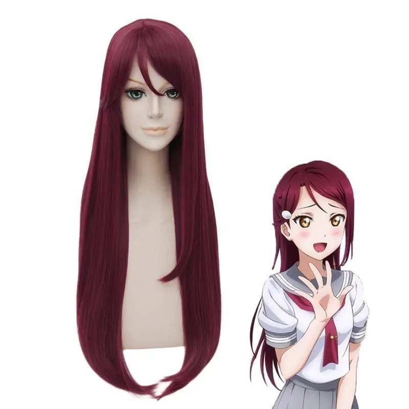 

Anime LoveLive Sunshine Sakurauchi Riko Wig Cosplay Costume Wigs Love Live Aqours Women Long Synthetic Hair Halloween Party Wigs