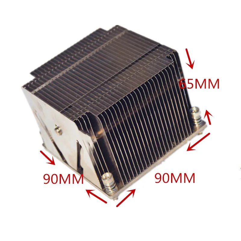 Heatsink CPU Cooler 2U 2011 pin cooling Processor Square server radiator Passive 3 copper tube heat sink | Компьютеры и офис