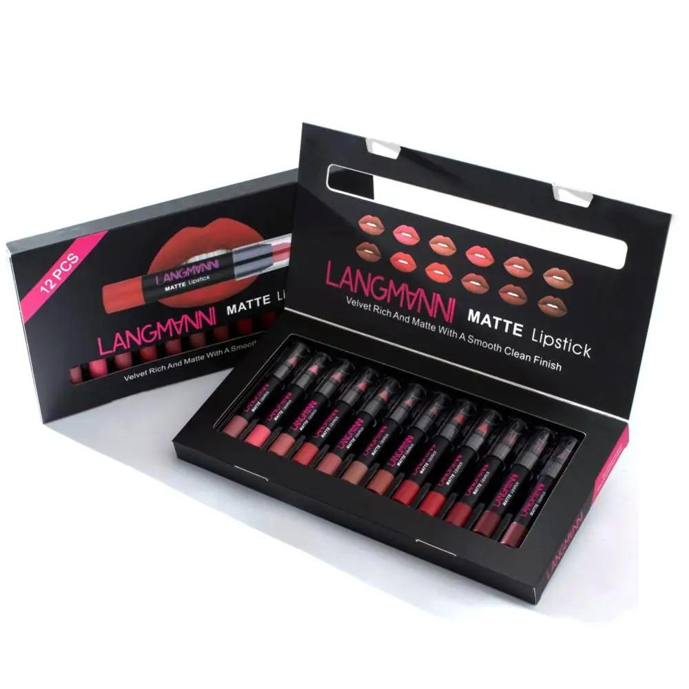 12pcs / lot Matte Lipstick Waterproof Velvet Lip Stick Pen Red Tint Sexy Lip Makeup Cosmetic Kit
12pcs / lot Matte Lipstick Waterproof Velvet Lip Stick Pen Red Tint Sexy Lip Makeup Cosmetic Kit