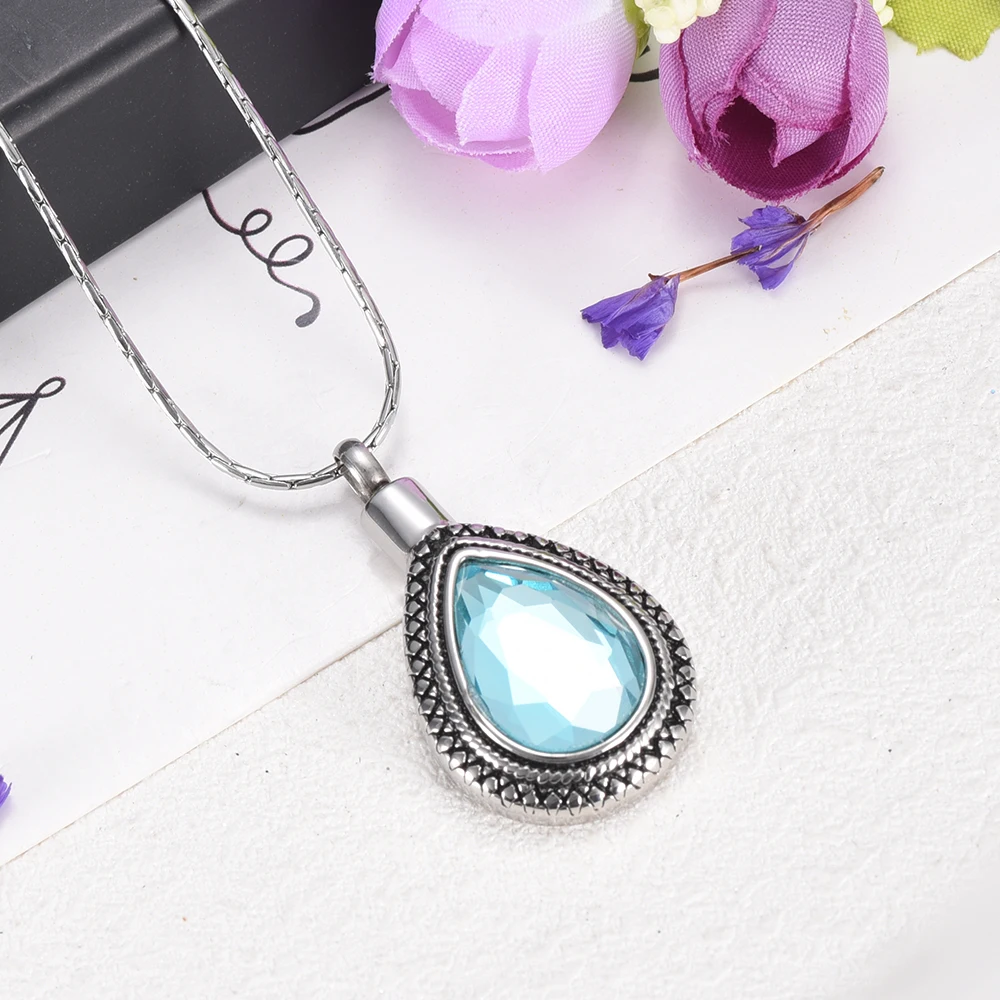 IJD9314 Rhinestone Inlay Crying Tear Memorial Jewelry Ash Holder Pendant Cremation Urn Necklace Keepsake Urns
IJD9314 Rhinestone Inlay Crying Tear Memorial Jewelry Ash Holder Pendant Cremation Urn Necklace Keepsake Urns