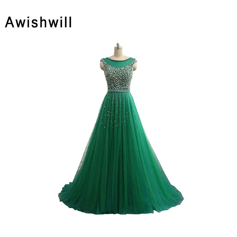 Green Dress for Prom Scoop Neckline Sleeveless Beadings Tulle A-line Floor Length Party Gowns New Evening Dresses Long
Green Dress for Prom Scoop Neckline Sleeveless Beadings Tulle A-line Floor Length Party Gowns New Evening Dresses Long
