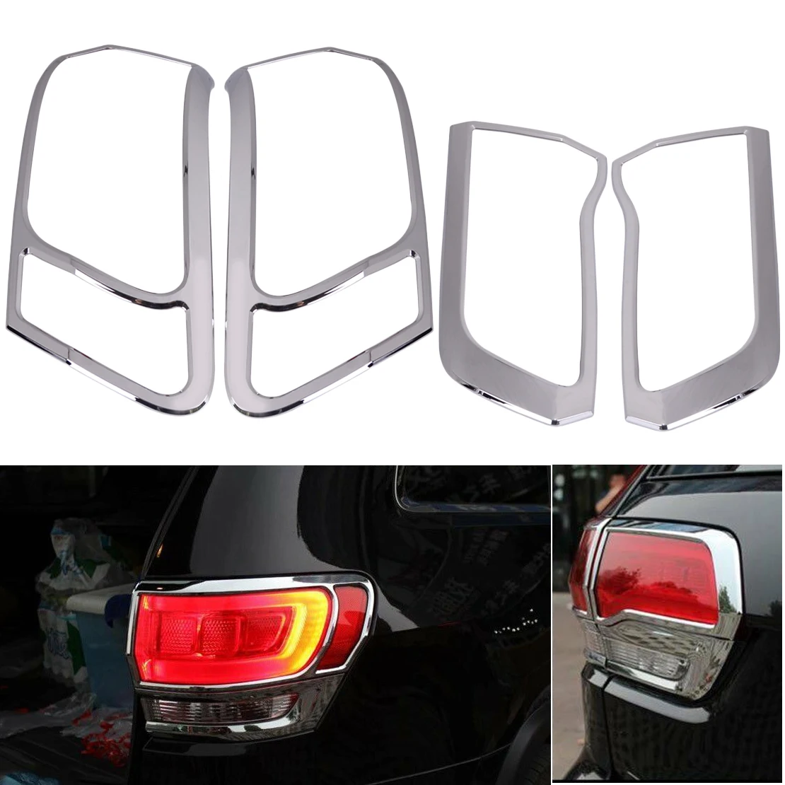 DWCX Chrome Rear Tail Light Lamp Cover Trim Sticker Decoration Frame Exterior Accessories Fit for Jeep Grand Cherokee 2014-2016
DWCX Chrome Rear Tail Light Lamp Cover Trim Sticker Decoration Frame Exterior Accessories Fit for Jeep Grand Cherokee 2014-2016