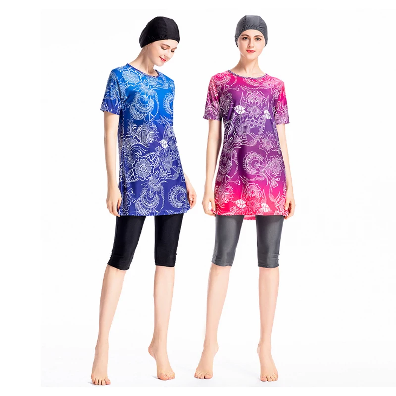 2021 Floral Islamic swimsuit Modest Muslim Swimwear Women Islam Three Piece Full Cover Short Sleeve Hijab Beachwear Plus Size
2021 Floral Islamic swimsuit Modest Muslim Swimwear Women Islam Three Piece Full Cover Short Sleeve Hijab Beachwear Plus Size