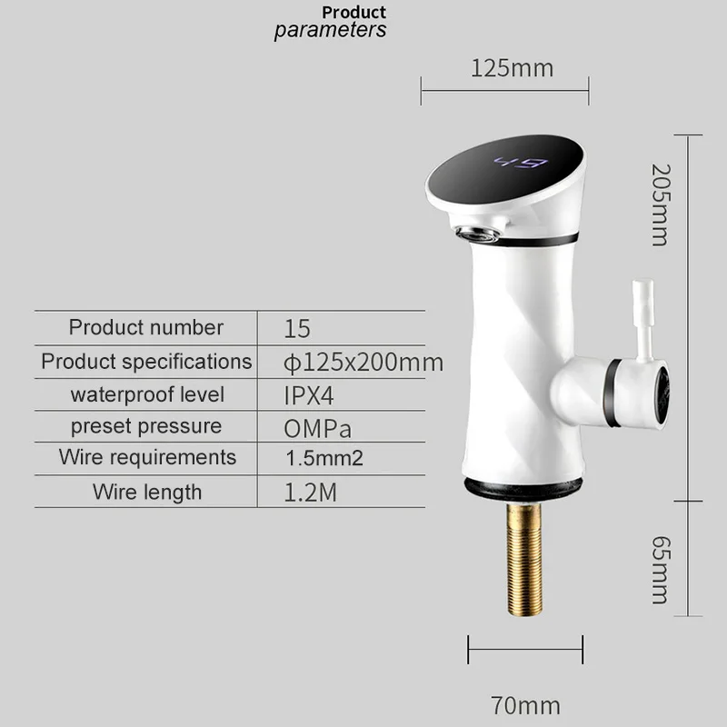3000w Temperature Electric Hot Faucet Home Improvement Bathroom Water Heater Type Hot Water Tap Single Handle Basin Faucet
3000w Temperature Electric Hot Faucet Home Improvement Bathroom Water Heater Type Hot Water Tap Single Handle Basin Faucet