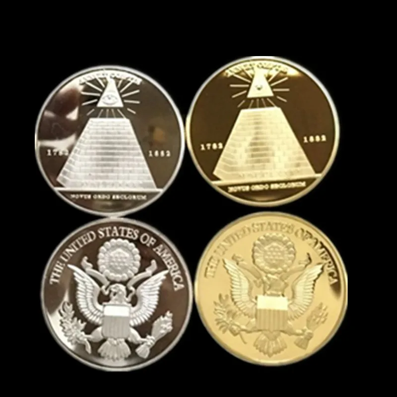 100 pcs Non magnetic National emblem of United states Ordo church religious badge silver gold plated souvenir decoration coin
100 pcs Non magnetic National emblem of United states Ordo church religious badge silver gold plated souvenir decoration coin