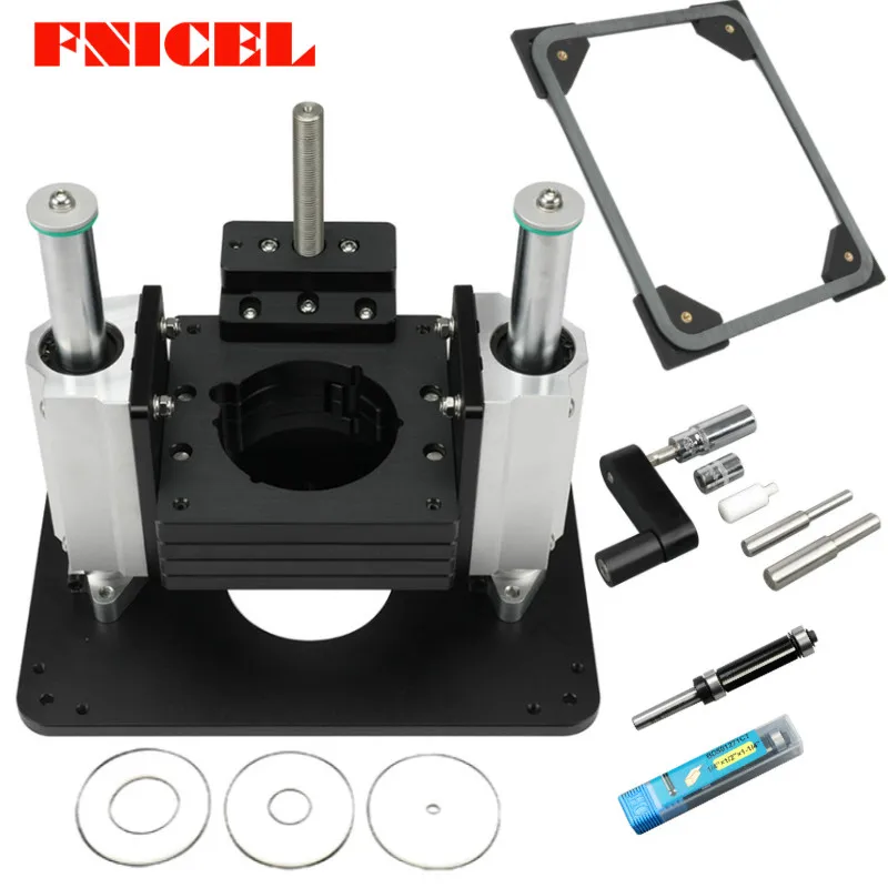 Heavy Duty Router Lift with Aluminium Router Insert Plate, Precision Router Table Mount Lift Flip Chip
Heavy Duty Router Lift with Aluminium Router Insert Plate, Precision Router Table Mount Lift Flip Chip