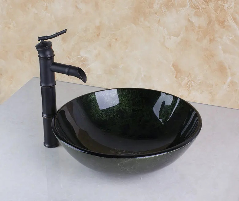 L-40138655-1 Hot Sale Bamboo Faucet Victory Washbasin Tempered Glass Sink With Brass Faucet Set
L-40138655-1 Hot Sale Bamboo Faucet Victory Washbasin Tempered Glass Sink With Brass Faucet Set
