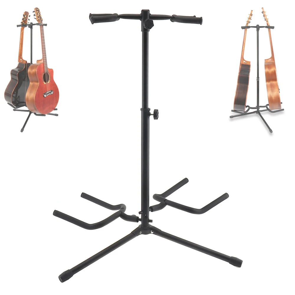 Portable Double Holders Aluminum Alloy Floor Guitars Stand with Stable Tripod for Display 2pcs Acoustic Electric Guitar Bass
Portable Double Holders Aluminum Alloy Floor Guitars Stand with Stable Tripod for Display 2pcs Acoustic Electric Guitar Bass