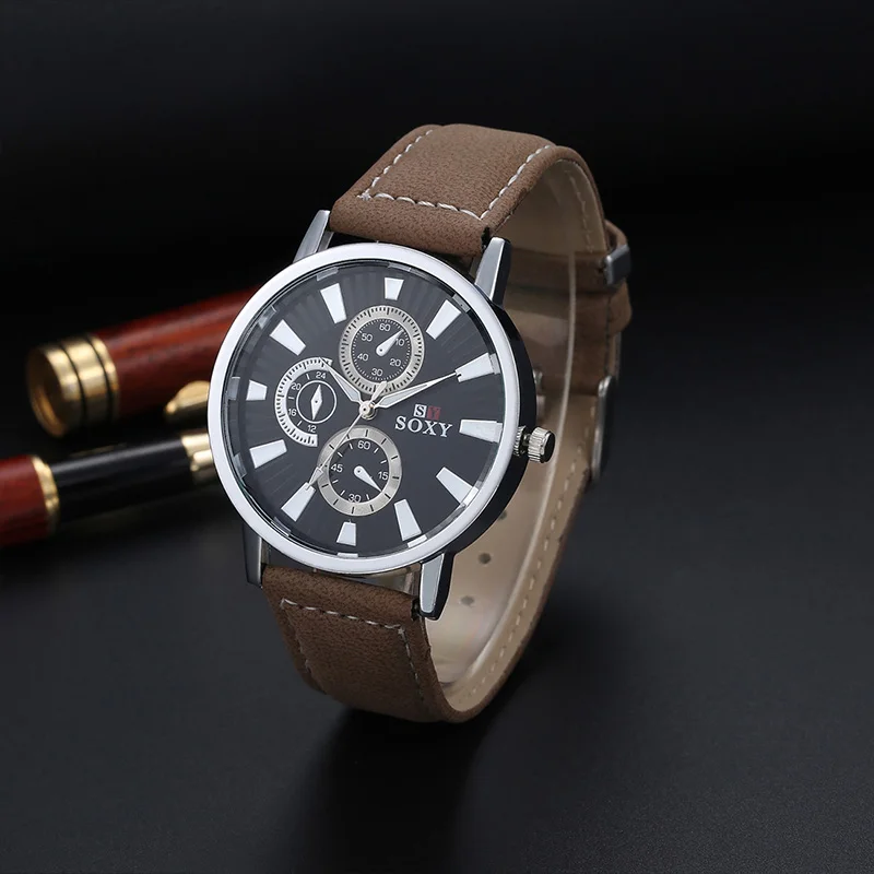 SOXY Luxury Famous Brand Sports Watches Men Quartz Wrist Watches Casual Leather Watches Hombre Hour Clock relogio TME0048
SOXY Luxury Famous Brand Sports Watches Men Quartz Wrist Watches Casual Leather Watches Hombre Hour Clock relogio TME0048