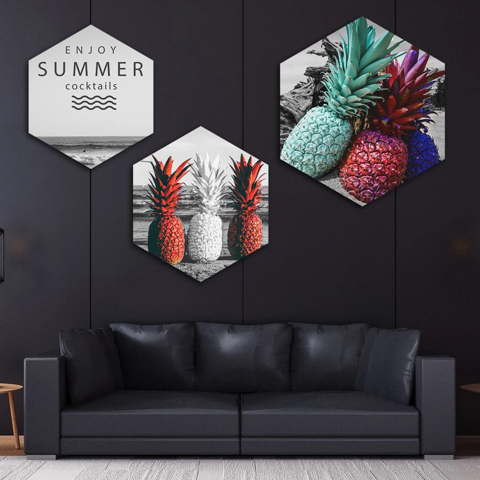 Hexagon Pictures Wall Art Print Summer Beach Colored Pineapple Canvas Poster Abstract Nordic Painting Kids Room Home Decor Frame
Hexagon Pictures Wall Art Print Summer Beach Colored Pineapple Canvas Poster Abstract Nordic Painting Kids Room Home Decor Frame