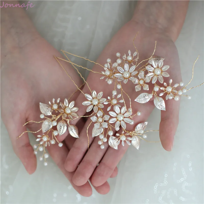 Jonnafe Bridal Hair Pins Clips Gold Floral Leaf Women Headpiece Jewelry Vintage Wedding Hair Ornament Accessories
Jonnafe Bridal Hair Pins Clips Gold Floral Leaf Women Headpiece Jewelry Vintage Wedding Hair Ornament Accessories