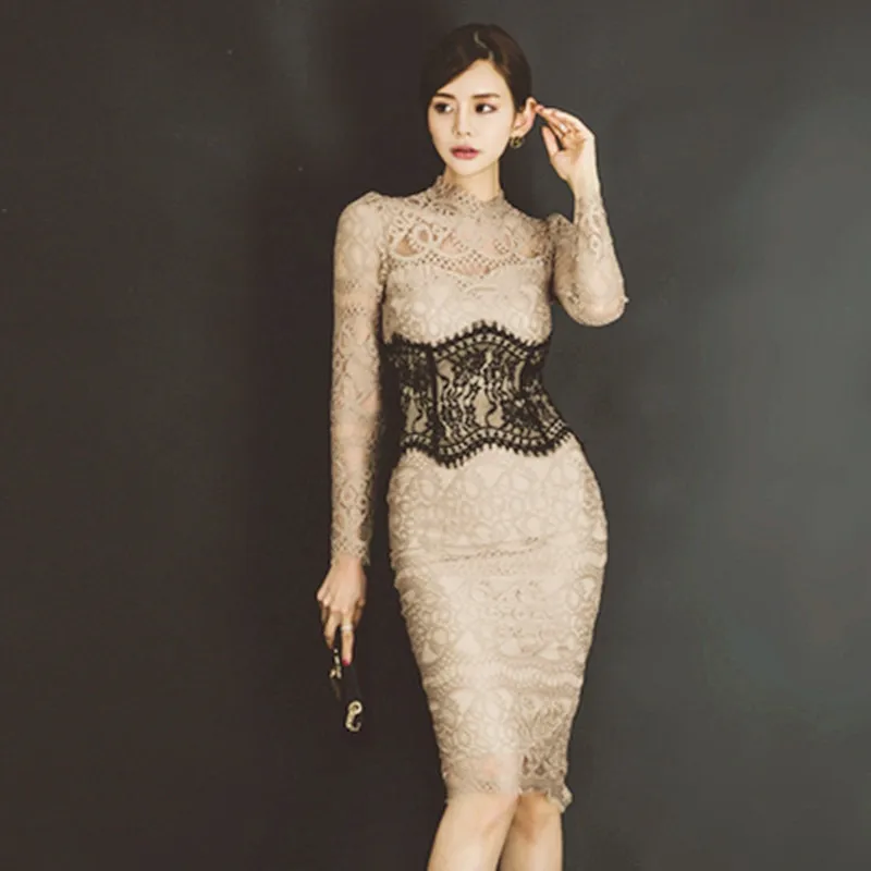 YUZACDWX 2022 Spring Summer Fashion Hollow Out See Through Pencil Dress Women Elegant Patchwork Slim Sexy Lace Bodycon Vestidos
YUZACDWX 2022 Spring Summer Fashion Hollow Out See Through Pencil Dress Women Elegant Patchwork Slim Sexy Lace Bodycon Vestidos
