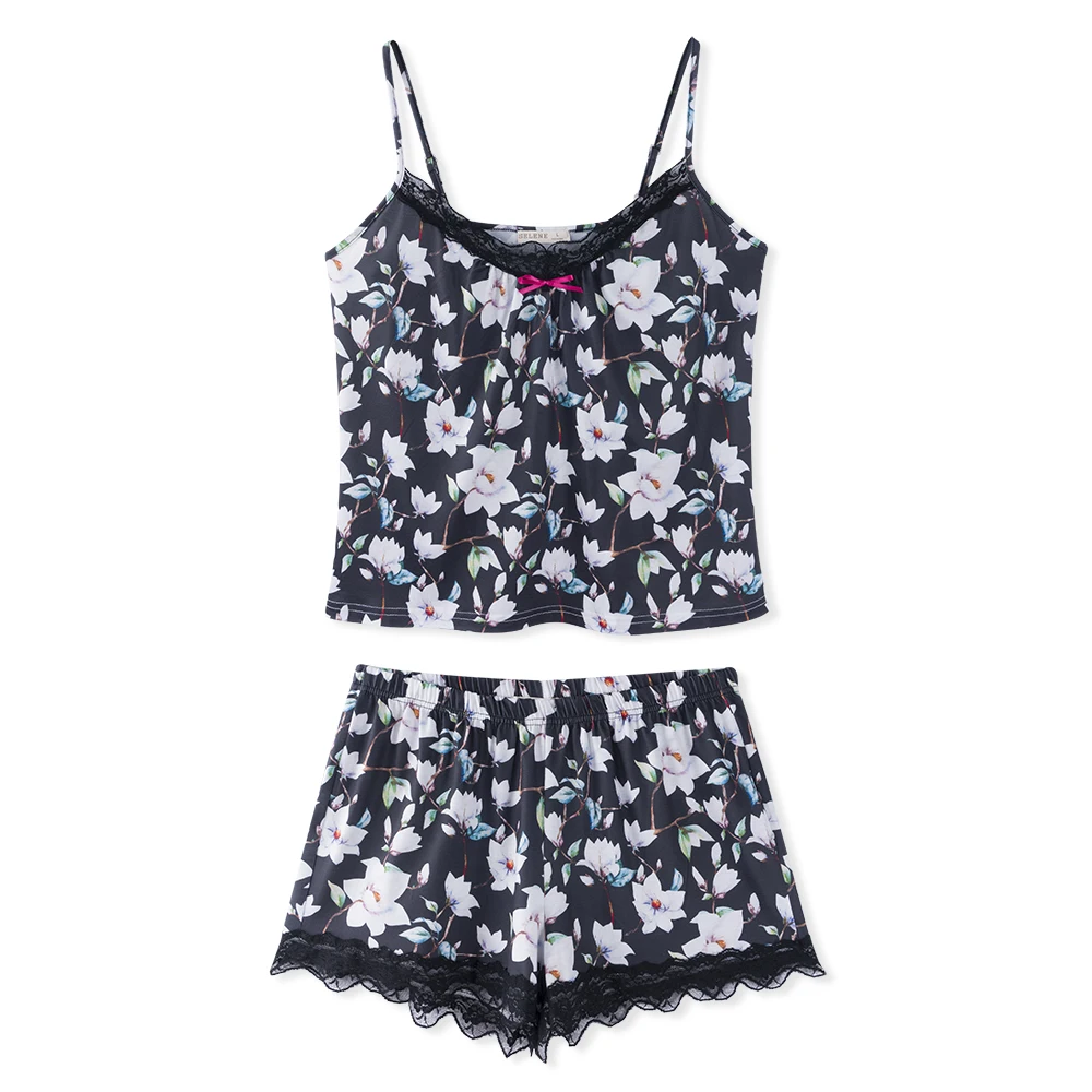 Neatie kiddie Nightwear Print Home Pajamas Sets Women Floral Print Lace Patchwork Sleeveless V-neck Strap Camis Tops With Shorts
Neatie kiddie Nightwear Print Home Pajamas Sets Women Floral Print Lace Patchwork Sleeveless V-neck Strap Camis Tops With Shorts