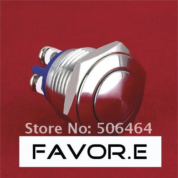 * 16mm Stainless steel IP65 Momentary Push Button Switch domed round screw terminal
* 16mm Stainless steel IP65 Momentary Push Button Switch domed round screw terminal
