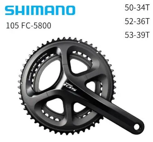 Shimano 105 FC 5800 Hollowtech II Crankset 2x11 speed дорожный велосипед 50 34 T/52 36 T/53 39 T цепи наборы