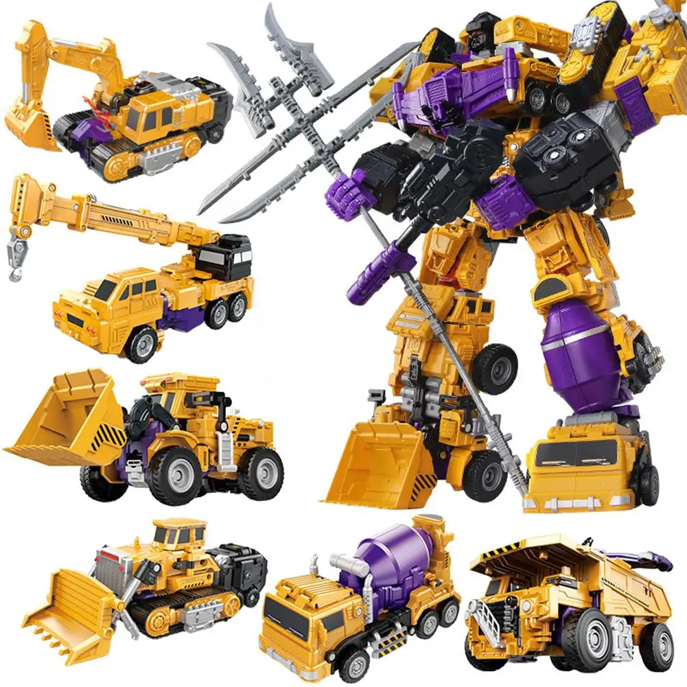 Deformation Car Toy Powerful Engineering Vehicle Series 6 in 1 Dumper Truck Mixer Truck Forklift Truck Crane Excavator
Deformation Car Toy Powerful Engineering Vehicle Series 6 in 1 Dumper Truck Mixer Truck Forklift Truck Crane Excavator