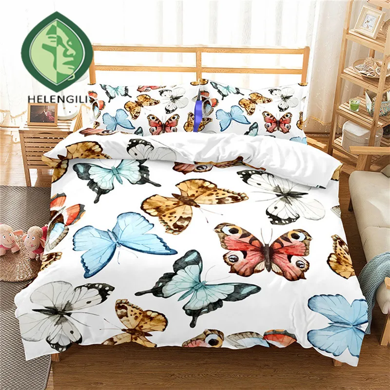 HELENGILI 3D Bedding Set Butterfly Print Duvet cover set lifelike bedclothes with pillowcase bed set home Textiles #LX-16
HELENGILI 3D Bedding Set Butterfly Print Duvet cover set lifelike bedclothes with pillowcase bed set home Textiles #LX-16
