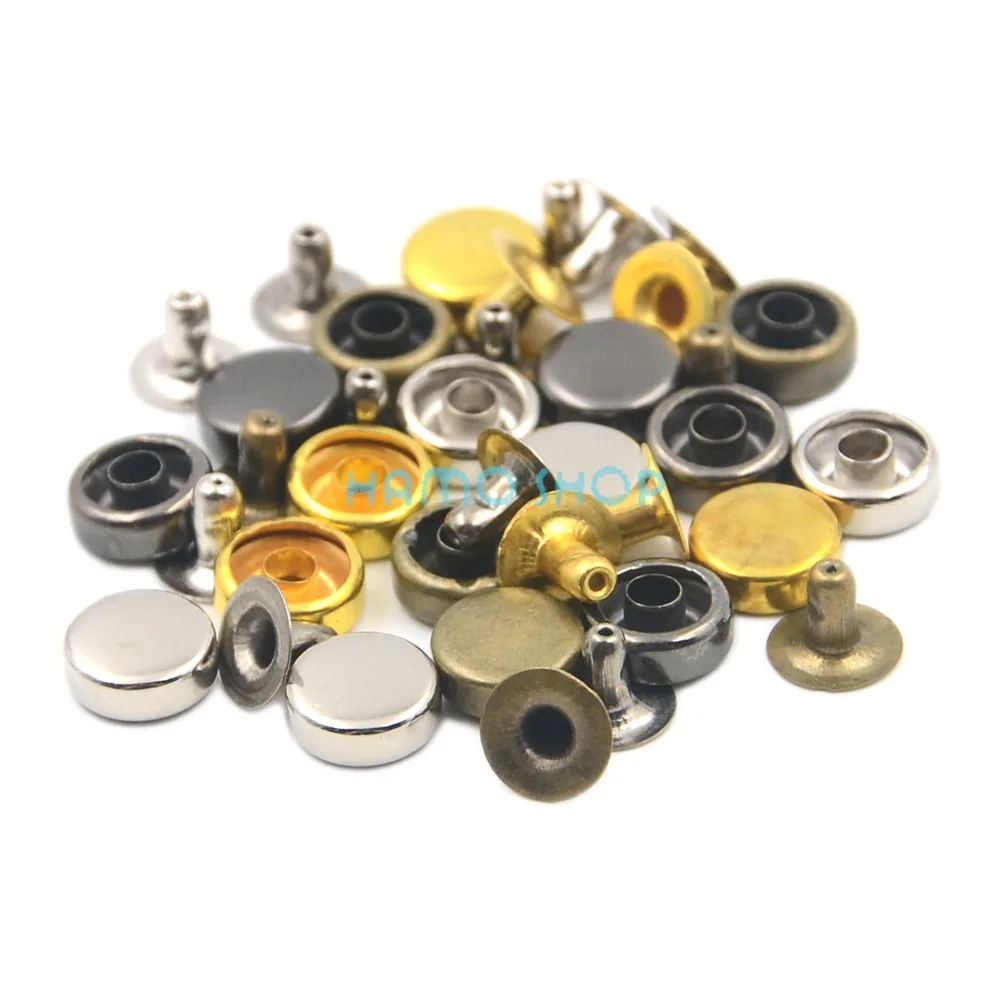 50pcs 9mm Mix 4 colors Round Flat Rivet Metal Spike Stud Leathercraft DIY Fashion Biker Rapid Punk Rock
50pcs 9mm Mix 4 colors Round Flat Rivet Metal Spike Stud Leathercraft DIY Fashion Biker Rapid Punk Rock