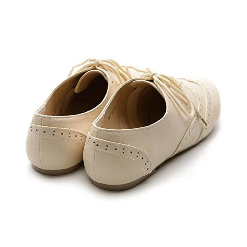 Ivory Wingtip Women's Oxfords Lace up Round Toe Flat School Shoes Spring Autumn Incomparable Noble Generous Sexy FSJ Elegant
Ivory Wingtip Women's Oxfords Lace up Round Toe Flat School Shoes Spring Autumn Incomparable Noble Generous Sexy FSJ Elegant