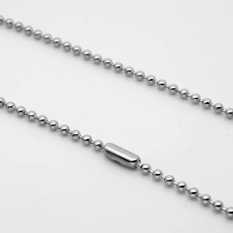 1Pc 316 Men's Stainless Steel Basic Chains Round Box Bead Ball Link Chain Necklace In Black Silver Tone Unisex Men Jewels | Украшения и