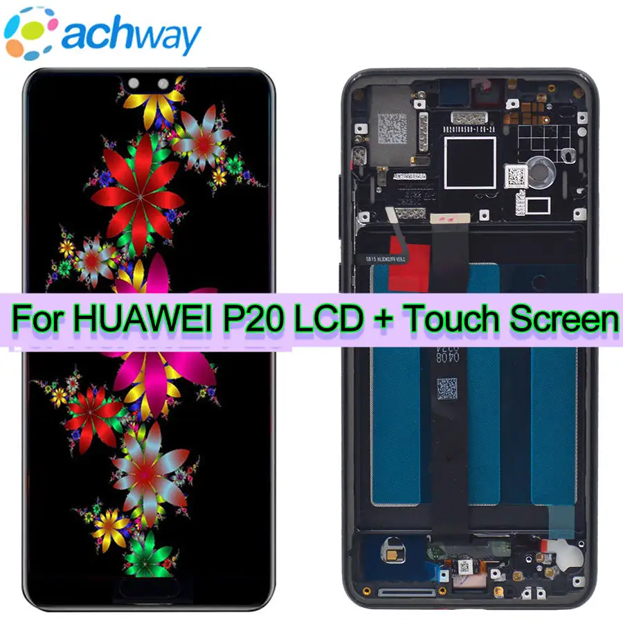 ЖК-дисплей для Huawei P20 с сенсорным экраном в сборе, ЖК-дисплей с рамкой для замены экрана Huawei p20, протестировано
ЖК-дисплей для Huawei P20 с сенсорным экраном в сборе, ЖК-дисплей с рамкой для замены экрана Huawei p20, протестировано
