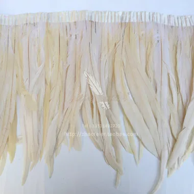 5 yards Chicken Tail Feather Beige Trims Cock Tail Ribbon 30-35cm 12-14" Rooster Feather Trims available
5 yards Chicken Tail Feather Beige Trims Cock Tail Ribbon 30-35cm 12-14" Rooster Feather Trims available