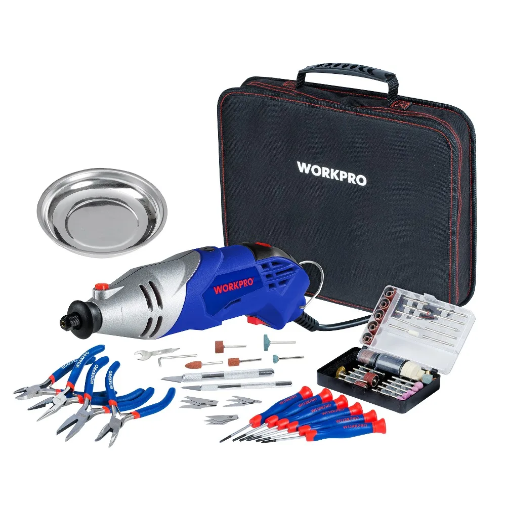 WORKPRO 152 шт. мощность роторный инструмент переменной электродрель электрический