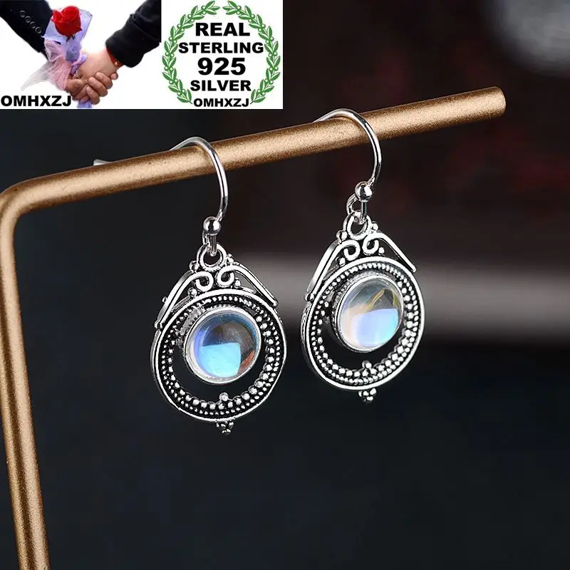 OMHXZJ Wholesale European Fashion Woman Girl Party Wedding Gift Vintage White Moonstone S925 Sterling Silver Drop Earrings EA369
OMHXZJ Wholesale European Fashion Woman Girl Party Wedding Gift Vintage White Moonstone S925 Sterling Silver Drop Earrings EA369