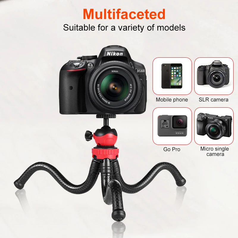 New Flexible Octopus Mobile Tripod With Phone Holder Adapter for iPhone X Smartphone DSLR Camera Nikon Canon Gopro Hero
New Flexible Octopus Mobile Tripod With Phone Holder Adapter for iPhone X Smartphone DSLR Camera Nikon Canon Gopro Hero