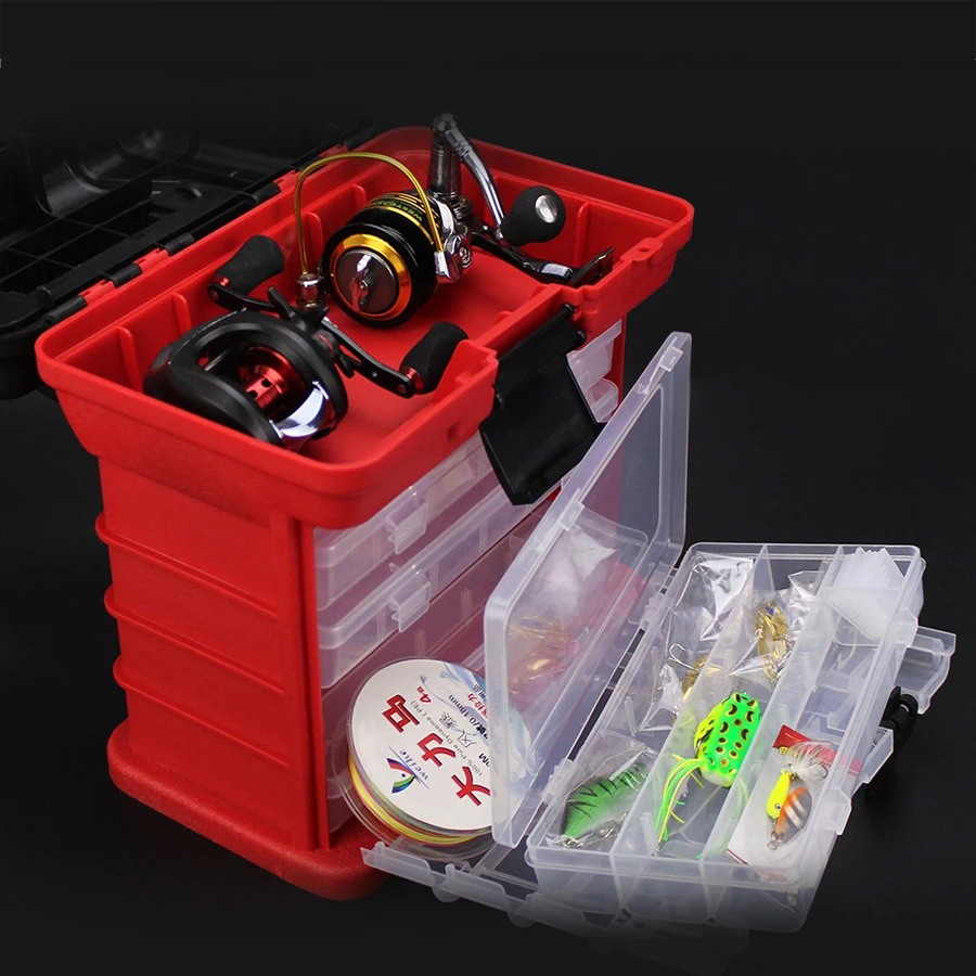 Waterproof Fishing Double Side Big Box Storage Case Sea Boat Distance Carp Fly Tackle Accessories 5 Layer Gear Large Bag | Спорт и